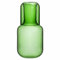 Sizikato 25 Oz Green Glass Bedside Night Water Carafe with Tumbler Glass.