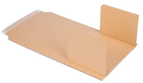 verpacking Buchverpackung 245 x 165 x 20-70 mm selbstklebend (Außenmaß 285 x 165 x 20-70 mm) Universal Wickelverpackung (25 Stück)