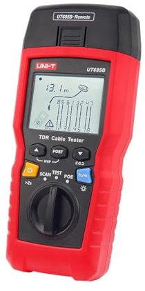 UNI-T Uni-trend Cable and network tester UT685B Kit TDR Cable Tester Pair Coaxial POE Network Cable Length Sequence Detector RJ11 RJ45 Plug Adapter Digital Meter(UT685KIT)