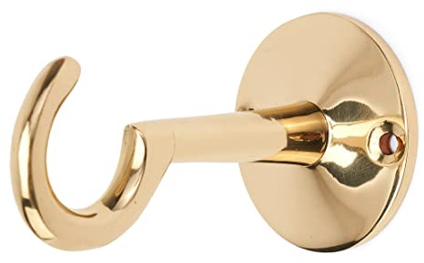 NKlaus Wandhaken Messing, Gold, maritim, 7,5cm hoch, für Seil, 1 Stück