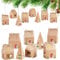 BOFUNX 24 Adventskalender Boxen zum Befüllen, Adventskalender Tüten mit 24 Zahlenaufklebern Geschenkbox Geschenkbeutel zum Basteln für Weihnachten Geschenk Kinder