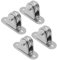 Fockety Kleiner Riemens Ch Eiben Block, Edelstahl Silent Wall Dekenberg Pulley, Beladener 176 Lb Schweres Festes Riemens Ch Eiben Rad, Rad Durchmesser 1 'für Materialhandling und Bewegen (4PCS)
