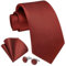 Enlision Krawatten für Herren Krawatte Gebranntem Orange Hochzeit Einfarbige Krawatte mit Einstecktuch und Manschettenknöpfe Set Schlips Elegant