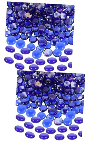 BESPORTBLE 2 Stück 1 Brazier Dekorative Flache Perlen hochzeitsdeko hochzeits Dekoration Ornament Dekore für Aquarien aus Stein Glaskies Aquarium Topfstein Aquarienstein Glasstein Felsen
