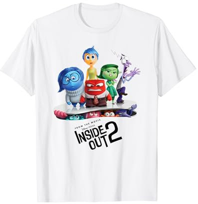 Disney and Pixar’s Inside Out 2 New Emotions Poster Official Maglietta