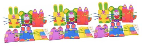 NUOBESTY 3St Gastgeschenke für Ostern osterdekoration Handwerk Fotorahmen-Kit selber Machen bilderrahmen handgefertigte Stofftasche handgemachtes Material Handbuch Materialien Kunsthandwerk