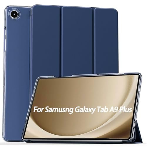 TechDealsUK Case for Samsung Tab A9+ 11 inch (2023) SM-X210, X215, X216 Smart Cover with Magnetic Sleep/Wake for Galaxy Tab A9+ 11 (Blue)