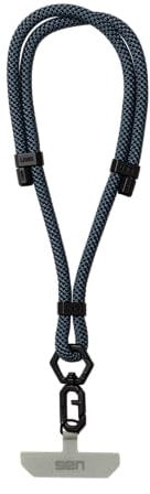 URBAN ARMOR GEAR Civilian Handgelenksband für Smartphone Hüllen [Einstellbare Länge bis 70cm, Drehbarer Karabinerhaken, 7mm Durchmesser] blau