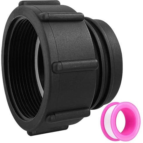 Sprießen IBC Adapter 2 Feingewinde Auf S60x6 Grobgewinde, IBC-Adapter-Anschluss, IBC-Tank-Gewindeanschluss, IBC Tank Adapter 2 Innengewinde Zu S60x6 (60mm) Aussengewinde IBCTank Zubehör