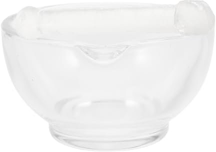TOPBATHY Mortero Para Cocina Recipiente De Mortero De Vidrio Para Moler Especias y Pimienta Utensilio De Cocina Para Triturar Ajo