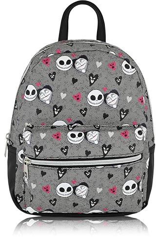 Disney Nightmare Before Christmas Rucksack für Herren und Damen, Unisex, niedlicher PU-Leder, 25,4 cm, Jack Skellington Mini-Rucksack, Nightmare Before Christmas, 10 x 8 x 0.75