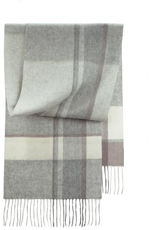 SEECOSY 100% Kaschmir Schal – Karierter Tartan-warmer, weicher Schal, Geschenk für Männer und Frauen