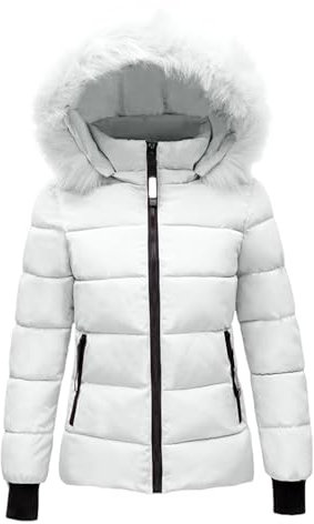 Damen Jacken Sale Reduziert, Herbstjacke Sale, Puffer Jacke Damen Winter Leichte Steppjacke Winterjacke Damen Mit Fellkapuze Kurz Pufferjacke Gesteppter Dicke Warme Daunenjacke, Prime 2024 Angebote