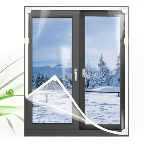 DIY- magnetisches Isolierung Fenster Fenster-Isolierfolie Transparente Thermofolie Fenster Isolierung, Magnetdämmfenster Wärmeschutzfenster, Für Kälteschutz Skalierbar