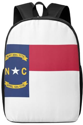 EdWal Leichter Rucksack mit Nord-Carolina-Flagge, Unisex, lässiger Rucksack, Reisen, stilvoller Tagesrucksack für Arbeit, Uni, Schwarz , One size