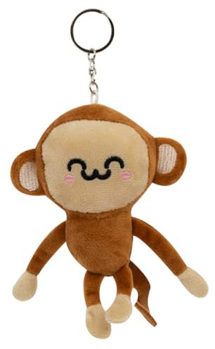 Mr. Wonderful - Plüsch-Schlüsselanhänger - Affe - Plüsch-Schlüsselanhänger in Affenform, bunt, Estandar