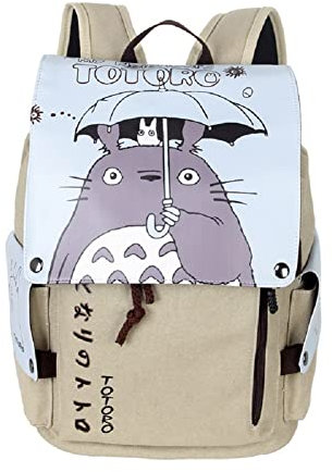 Sohaon Anime Canvas College Rucksack Daypack Schultasche Büchertasche Schultertasche Backpack Bag Katze,Set-2