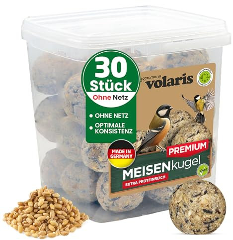Eggersmann volaris Premium Meisenknödel ohne Netz 30 Stück – Meisenknödel für Wildvögel – Nährstoffreiches Ganzjahresfutter für alle Vogelarten – Wildvogelfutter schmackhaft & energiereich