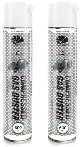 AABCOOLING Bürogerätereiniger 2x 600ml K2, PC Reinigung, Luftdruck, Büro Reiniger, Staub entfernen, Pressluft, Tastaturreinigung, Druckgasreiniger
