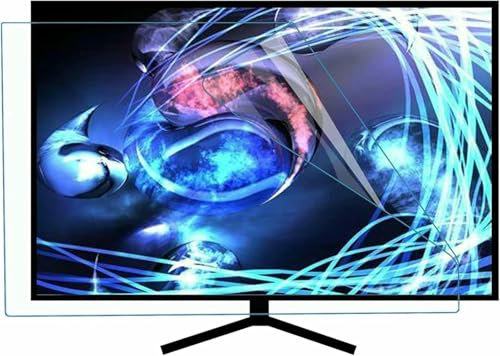 VYUJHNBG TV Screen Film Anti Glare Film for 32-75 Inch, Blue Light Filter TV Glare Stopper, Reduces Screen Reflections and Glare