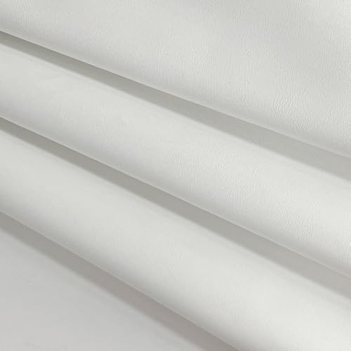 Kunstleder Stoff Meterware, Lederimitat 2 Metres, weicher PU-Stoff zum Basteln, perfekt für Sitzbezüge, Taschen, Sofas und Polsterprojekte zu Hause - 200x160cm (Weiß, 2M(200X160cm))