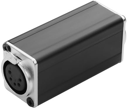 CERRXIAN 5pin XLR Male Adapter,XLR 5PIN Male to Female Gender Changer Connector für Mikrofon, Studio, Heim oder Bühne, Schwarz