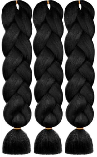 AUYAO Ponytail Extension Gradient 3PC Braids Extensions Mehrfarbig Glattes Haar Bunte Haarsträhnen für Damen Kinder Mädchen Haarsträhnen zum Braiding Hair Einflechten Haar für Party Festival Cosplay