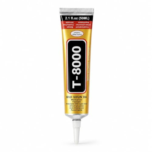 Nimblia T-8000 Handy-Display-Kleber 50ML – Eparatur Des Handy-Bildschirmrahmens Paste Mehrzweck-Kleber, wasserfest & überstreichbar, starker Halt, schnelltrocknend, geeignet für Holz, Glas, Keramik