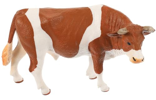 VALICLUD Figura de Vaca Lechera de Plástico para Niños, Tamaño Pequeño, Modelo Animal Decorativo Resistente, Juguete Granja Educativo, Adecuado para Juegos y Colecciones, 1 Unidad