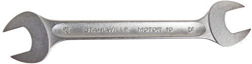 STAHLWILLE Nr. 10 Doppelmaulschlüssel MOTOR Schlüsselweite 25 x 28 mm L.285 mm metrisch, Chrome-Alloy-Steel, verchromt