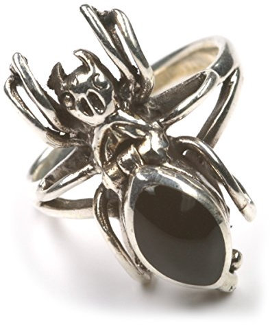 Drachensilber Spinne Ring mit Fach 925 Silber Giftring Gothicschmuck, Größe 56