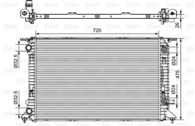 Valeo 735472 - Radiatore, Raffreddamento Motore