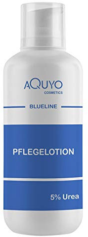 Blueline 5% Urea Creme Lotion, Körperlotion für trockene Haut, Feuchtigkeitslotion bei empfindlicher Haut, Neurodermitis, Juckreiz oder Psoriasis, Bodylotion zur Hautpflege (500ml)