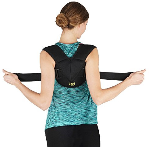 SOLES SOLES46 Clavicle Bandage Adjustable, Flexible, Breathable Fabric - Unisex - Improves Poor Posture & Osteoporosis, Clavicle Brace for Collarbone Injuries (Small - Medium)