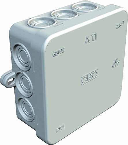 OBO Kabelabzweigkasten A 11 ohne Klemmleiste, reinweiß, 1 Stück ,Karton, 2000180-10