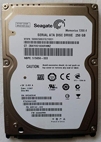 Seagate ST9250410AS Momentus internal hard drive 250GB SATA II 7200rpm 2.5