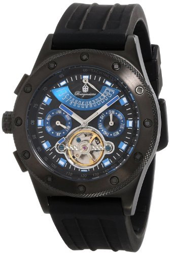 Burgmeister Armbanduhr für Herren mit Analog Anzeige, Automatik-Uhr und Silikonarmband - Wasserdichte Herrenuhr mit zeitlosem, schickem Design - klassische Uhr für Männer - BM172-622A Freeport