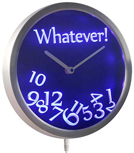 ADVPRO nc0464-b Whatever Time Bar Beer Retire Gift Decor Neon LED Wall Clock Uhr Leuchtuhr/Leuchtende Wanduhr