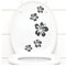Grandora Klodeckel Aufkleber Hibiskusblüten I dunkelgrau 5er Kreativset I Bad Blüten Blumen Hibiskus Aufkleber Wandaufkleber Wandsticker W916