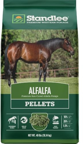 Standlee Premium Alfalfa Pellets for Horses, 40 lbs