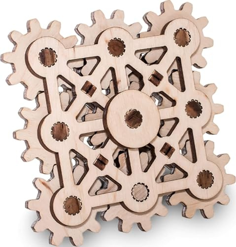EWA Eco-Wood-Art - 3D-Holzpuzzle für Jugendliche und Erwachsene - Twister Maxi - DIY-Bausatz, Selbstmontage, kein Kleber erforderlich - 26 Stück