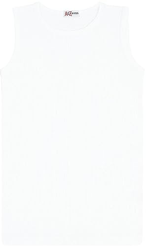 A2Z 4 Kids Girls Ribbed Cotton Vest Top Fashion Tank Age 2-13 Years White
