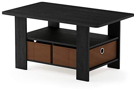 Furinno Andrey Couchtisch mit Schublade, Americano/Mittelbraun