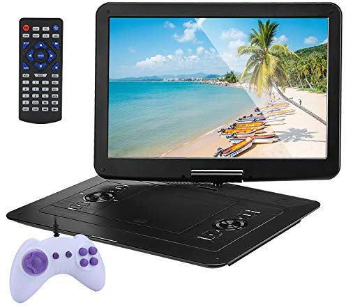 WFGZQ Lecteur DVD De Voiture Portable À Écran Double De 15,6 Pouces pour Appuie-Tête De Voiture pour Enfants avec Support, Autonomie D'environ 5 Heures, Prend en Charge USB/SD/MMC, sans Région