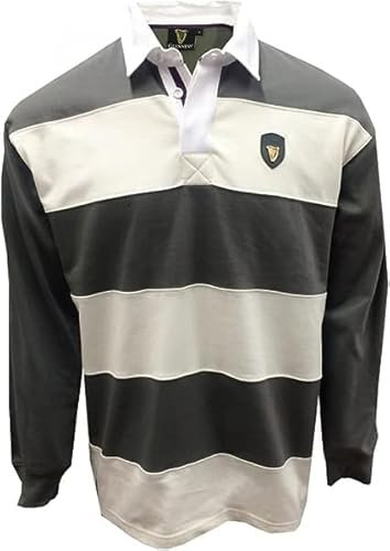 Guinness Langärmliges Rugby-Shirt mit Metallabzeichen in Zinn/Creme