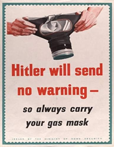 Weltkrieg Gasmaske Poster GB UK USA WW2 WW1 Army Vintage Retro Man Cave Bar Pub Schuppen Neuheit Geschenk Aluminium Metall Blechschild Wanddekoration Schild