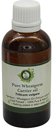 Olio germe grano | Triticum Vulgare | Per capelli | Per viso | 100% naturale puro | Olio germe grano pressato a freddo | Olio carrier di germe grano | Wheatgerm Oil | 15ml | 0.507oz By R V Essential