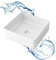Starbath Plus - Lavabo Blanco de Cerámica - Con Forma Rectangular - Medidas 31 x 31 x 11 cm - Ideal para Poner sobre Encimera de Muebles de Baños y Aseos