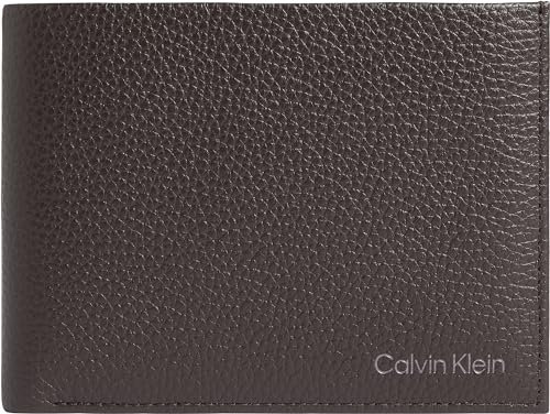 Calvin Klein Herren Geldbeutel Warmth Bifold 5 CC W/ Coin Large Klein, Braun (Dark Brown), Einheitsgröße