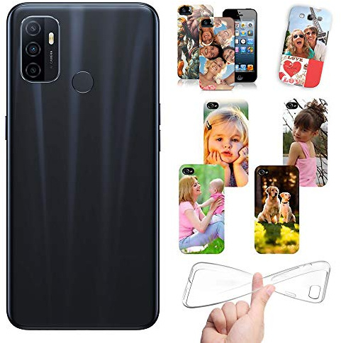 Stileitaliano personalisierte handyhülle kompatibel mit Oppo A53 A53S hülle selbst gestalten mit Foto und Text Silikon TPU